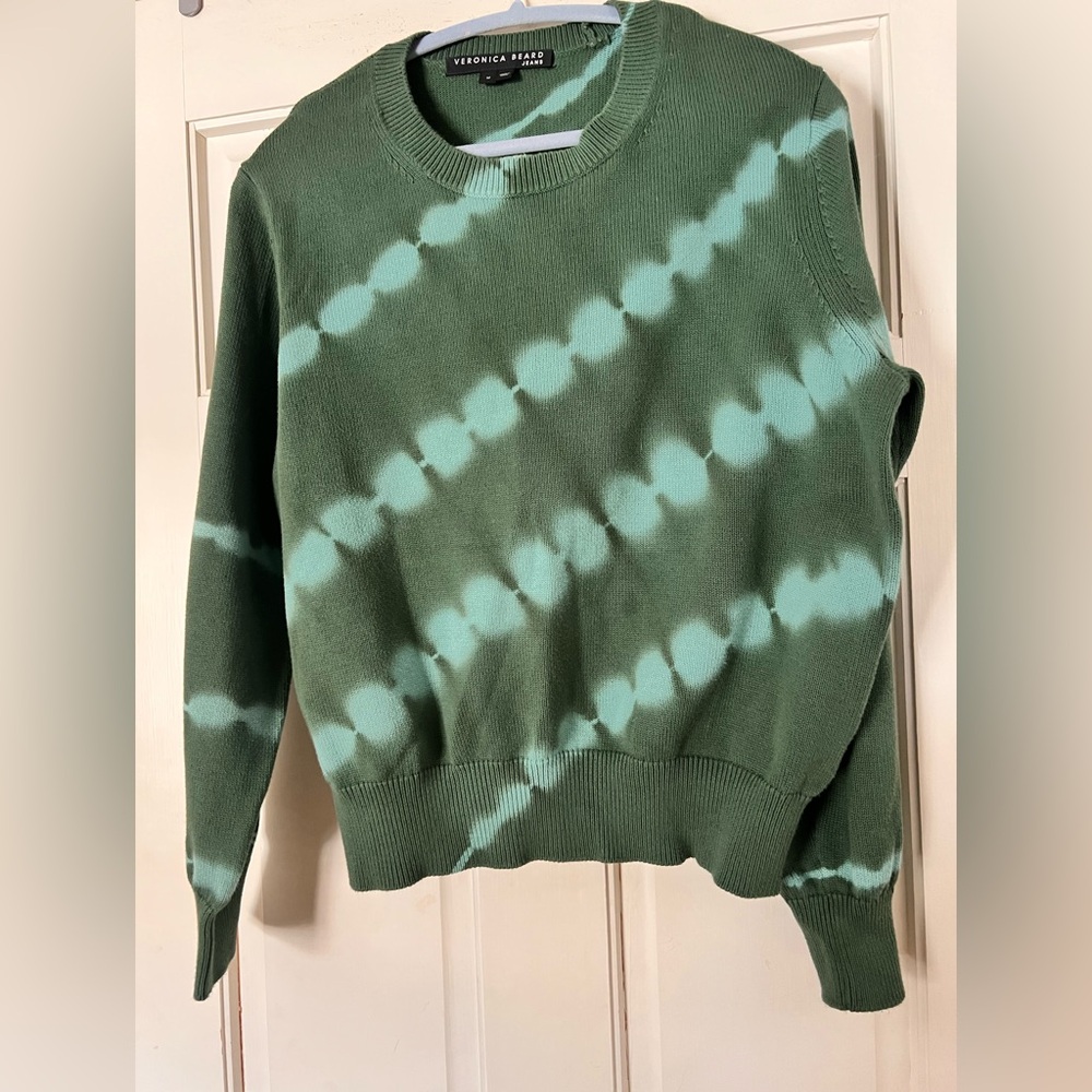 Veronica Beard Olive Tie-Dye Sweater